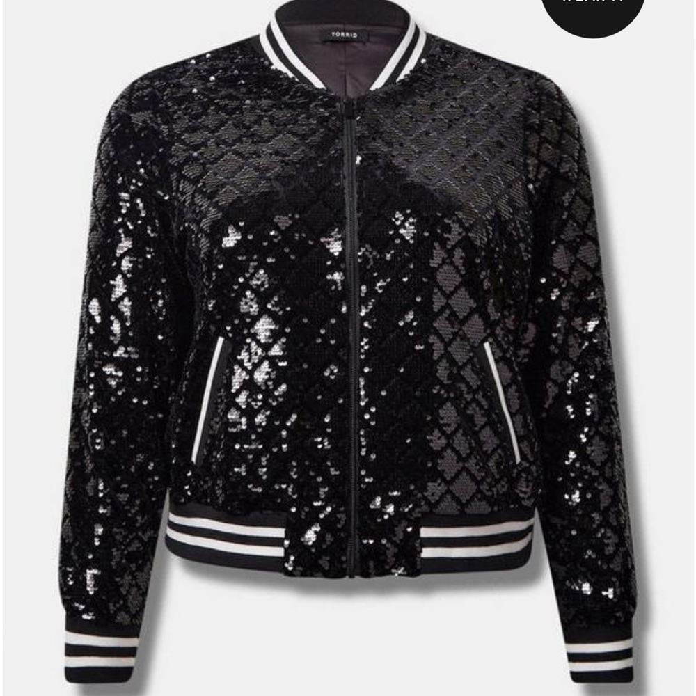 Torrid Velour sequin bomber size 3